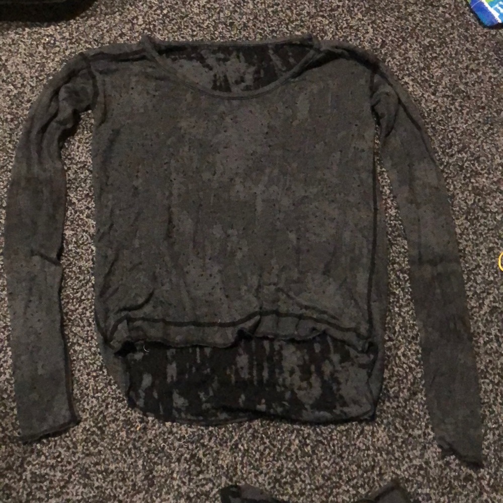 burn out long sleeve tops